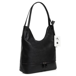Geanta dama din piele naturala DiAmanti Tuscania Nero